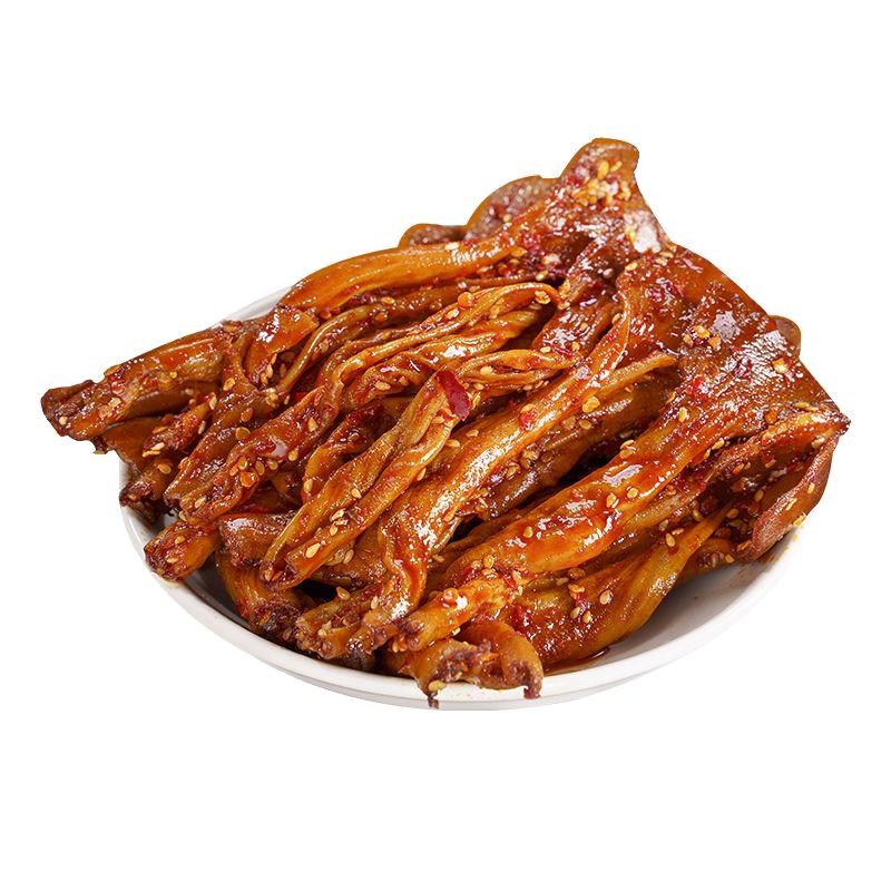 香辣鸭脆肠湖南美食熟食卤味小吃鸭食管肠头开袋即食零食品下酒菜