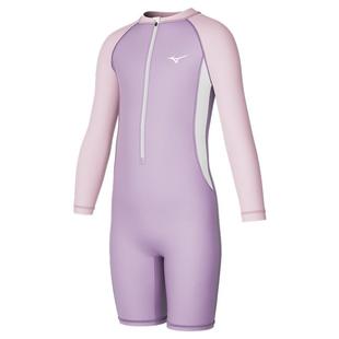 美津浓儿童泳衣2025年新款女孩连体可爱公主防晒男童中大童游泳装