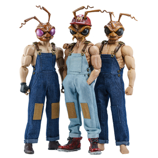 现货112兵人衣服男6寸方大头ML ANT蚂蚁NWGW素体多袋工装连体牛仔