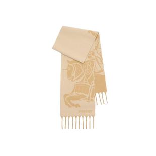 【新款】BURBERRY 双面两用马术骑士徽标羊毛围巾 多色