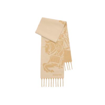 马术骑士徽标羊毛围巾BURBERRY