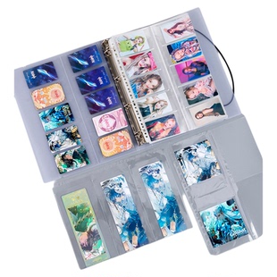 a4活页收纳袋透明插页袋四宫格卡册内页4格九宫格明星小卡片多格名片收纳册大容量9宫格邮戳方卡收集册一宫格