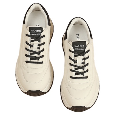 达芙妮厚底复古小白鞋女