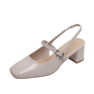 包头凉鞋女夏季粗跟2023新款33码34高跟小码女鞋313233单鞋玛丽珍