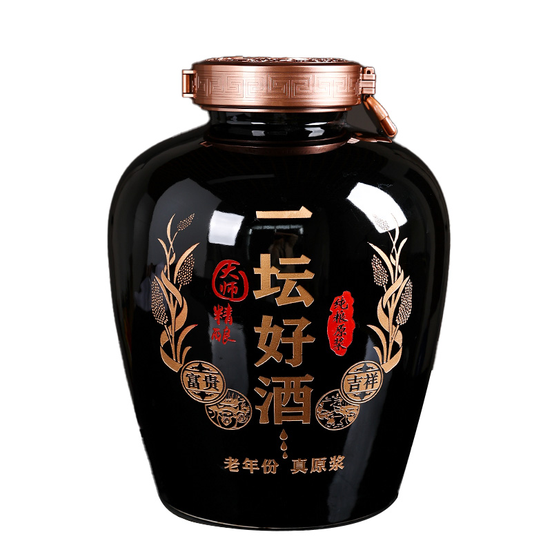 景德鎮(zhèn)陶瓷酒缸酒壇酒罐白酒瓶空瓶子高檔家用密封酒壺泡酒專用