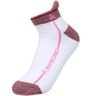 川崎专业羽毛球袜子加厚毛巾底网球运动袜短筒中筒排球篮球跑步女