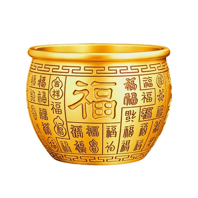 【师傅已祈愿】黄铜百福缸摆件
