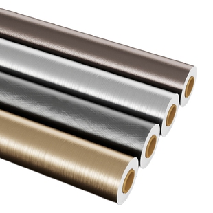 进口拉丝金属膜电梯门轿厢翻新贴纸冰箱橱柜不锈钢改色膜防水高级