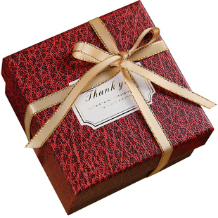 diy手工口红高档礼盒 仿皮方格纹理红黑蓝粉色包装润唇膏空盒子