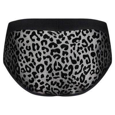 obsessive男士三角内裤男网纱透气高弹弹力运动豹纹性感时尚超薄