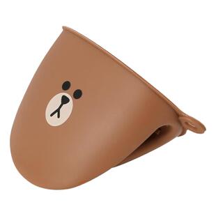 LINE FRIENDS硅胶手套防烫卡通厨房可爱隔热手夹烤箱烘焙专用防滑