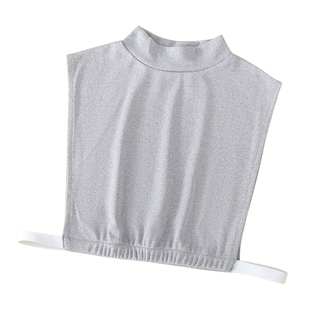 2025秋冬纯色高领假领子男女百搭套头保暖针织低领衬衫打底假衣领