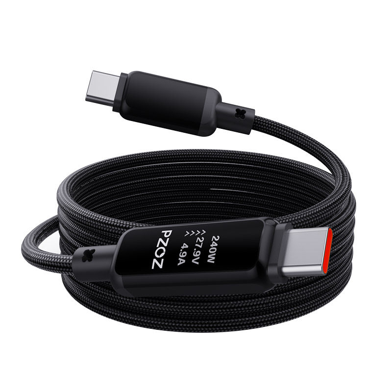 【点阵屏】PZOZ适用苹果18手机手表数据线iwatch快充数显applewatch充电器c-c平板240W功率双Typ