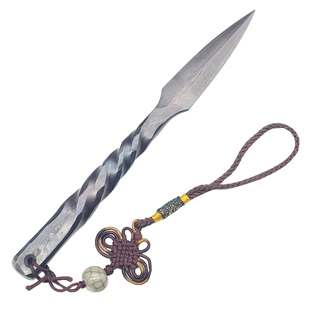 龙泉手工锻打复古花纹钢普洱功夫茶古马茶刀茶针撬茶饼砖专用工具