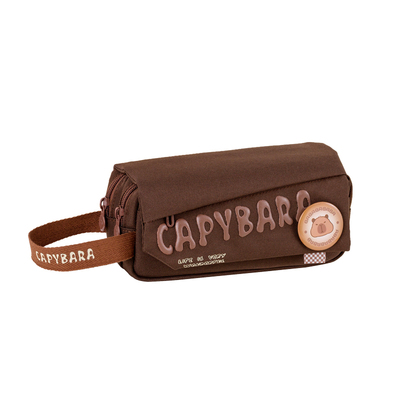 卡皮巴拉帆布多功能大容量笔袋