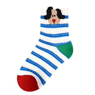 儿童袜子2026男童袜子春夏薄款卡通中大童卡丝袜棉短筒透气网眼袜