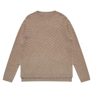 King Deer/鹿王羊绒衫女士圆领变化组织套头衫保暖春秋冬新款