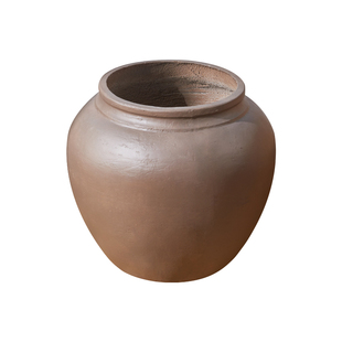 侘寂风水泥花盆仿粗陶陶罐花瓶插花复古做旧老式瓦罐坛子软装摆件