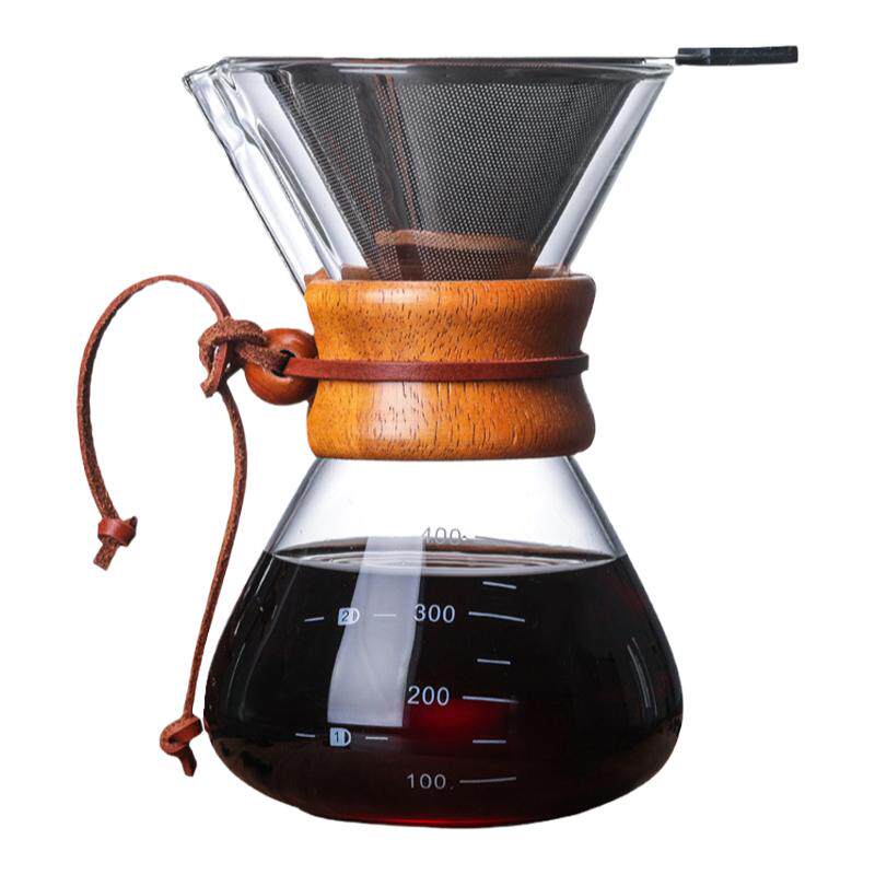COFFEE JAZZ家用耐热透明玻璃分享壶V60手冲咖啡滴漏壶过滤杯器具