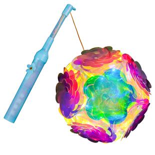 春节成品灯笼幻彩炫彩镭射手提花灯夜市地摊元宵灯会中秋装饰夜灯