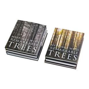 绿色自然风景大树摄影系列主题英文真书样板间会所侘寂软装饰品