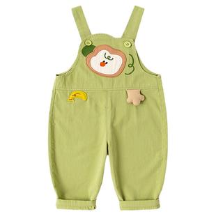 嘟嘟家儿童背带裤纯棉宝宝裤子春装男童长裤婴幼儿童装男宝春秋款