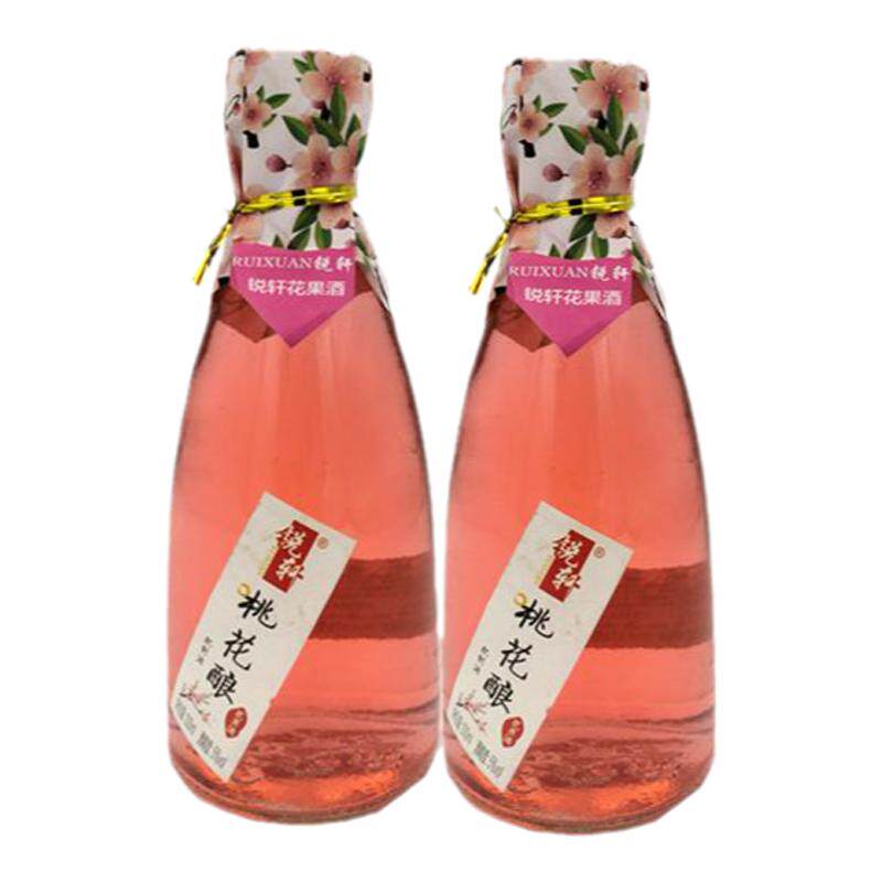 桃花果味酒花果酒低度微醺甜酒