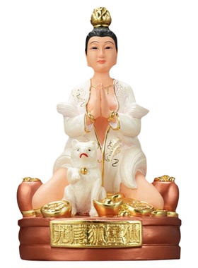 【结缘佛像】树脂九尾狐灵仙娘娘青丘九姑娘居家供奉像体真身神像