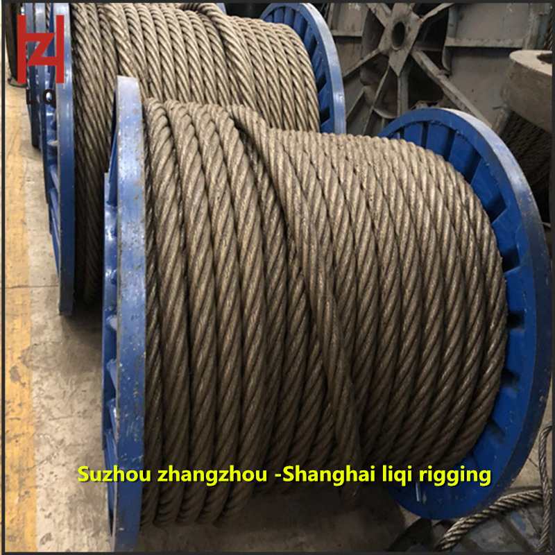 张周现货供应28mm起重钢丝绳 光面油丝绳 起重吊装卷扬钢丝绳