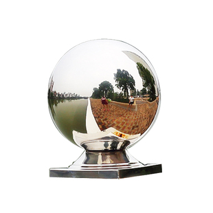 304#不锈钢球圆球空心球大门柱楼梯扶手方托座栏杆配件连体装饰球