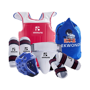 跆拳道护具全套儿童五件八件套加厚比赛型成人实战专用头面罩装备