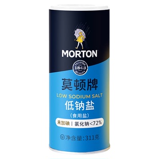 MORTON莫顿牌311克未加碘低钠盐