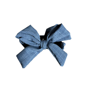 韩系牛仔双面蝴蝶结丸子头抓夹女夏日清感马尾夹横夹气质百搭发夹