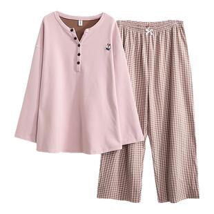 德绒睡衣女大码胖mm宽松200斤秋衣秋裤套装家居服秋冬珊瑚绒薄款