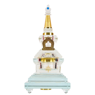 透明水晶涅槃舍利塔透明水晶塔led电子七色装藏空间供佛摆件供奉