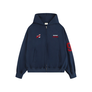 ATRY刺绣连帽卫衣女春季国潮牌美式高街重磅休闲运动开衫情侣外套