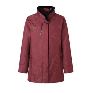 南极人妈妈款羽绒服白鸭绒中老年气质大码加厚保暖休闲立领冬外套