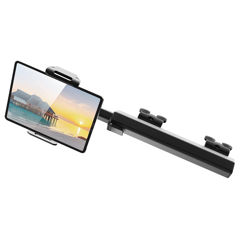 菁英时代新款车载平板支架适用手机 ipad后座支架铝合金便携汽车后排车上椅背可伸缩360°旋转稳固支撑通用