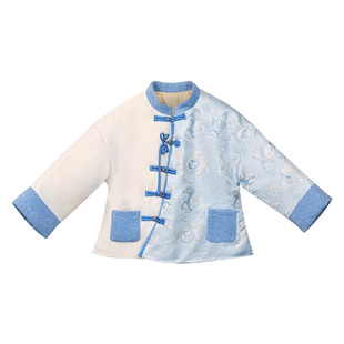 桐花坞汉服男童秋冬装儿童新中式上衣唐装男宝宝中国风套装拜年服