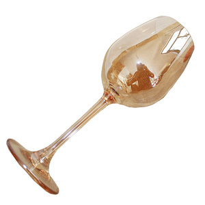 奢华水晶玻璃红酒杯套装葡萄酒杯家用创意电镀金色红酒杯子高脚杯