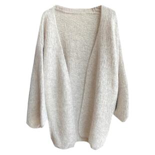 AMR UU◆上身“纸片人”慵懒时髦宽松显瘦针织开衫女毛衣秋冬新款