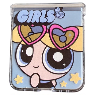 可爱卡通小女警MixFlip手机壳三星zflip6翻盖荣耀MagicVFlip硬壳oppofindN3Flip小折叠华为pocket2 vivo防摔