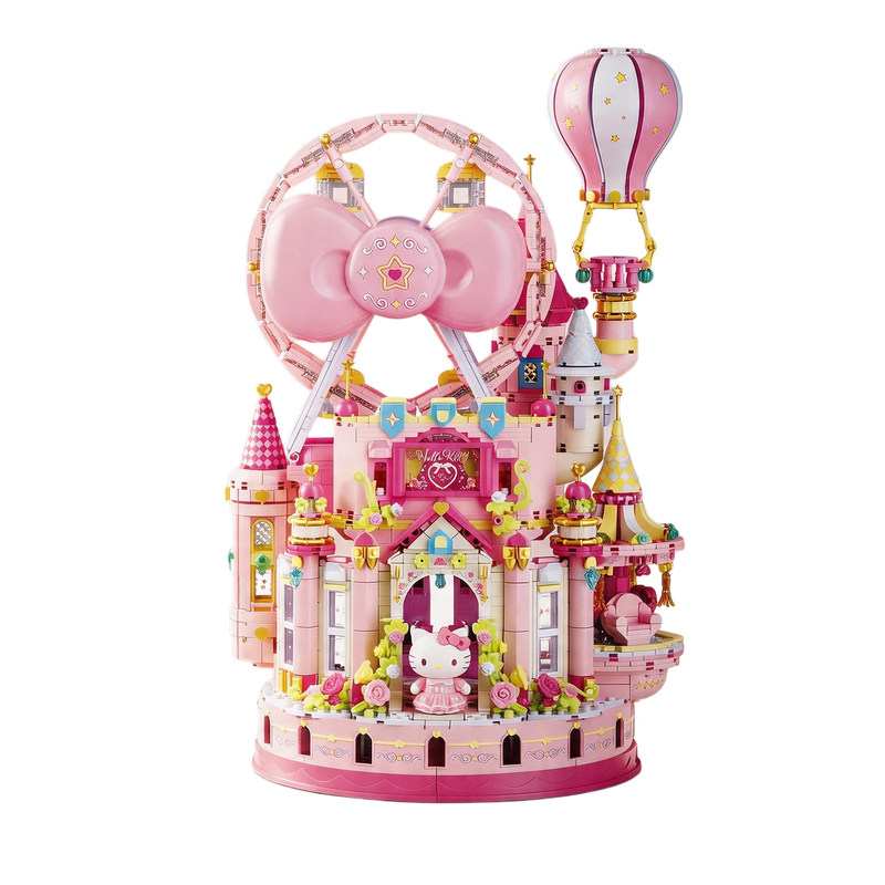 TOPTOYhellokitty粉愿城堡积木