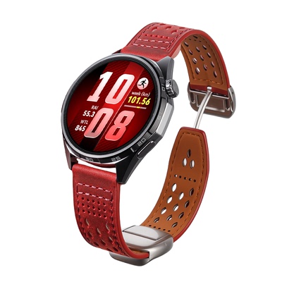 适用华为GT6透气真皮表带