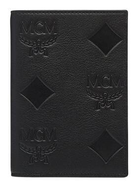 MCM OTTOMAR黑色票夹经典花纹护照夹