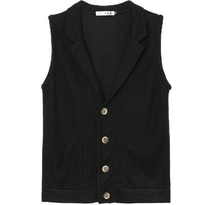 马甲韩版修身背心无袖坎肩针织衫