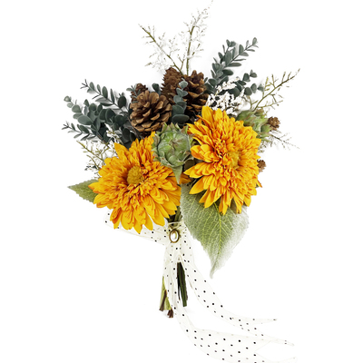 向日葵手捧花泊厢插花定制仿真花