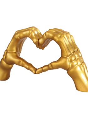 2026秋冬跨境外贸新款Nordic 1pc Heart Hand Skeleton Resin