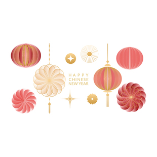 2026新年马年灯笼装饰窗贴春节过年氛围感银行橱窗玻璃门静电贴纸