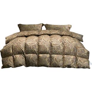 水星家纺5A级进口95白鹅绒冬被保暖羽绒被子轻奢抑菌被芯高端床品